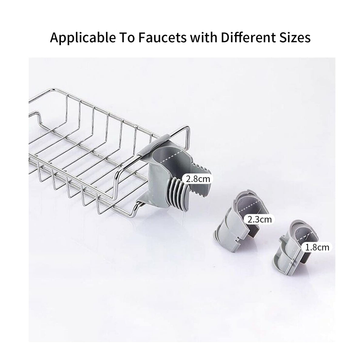 Round-Faucet Stainless-Steel Sink Caddy