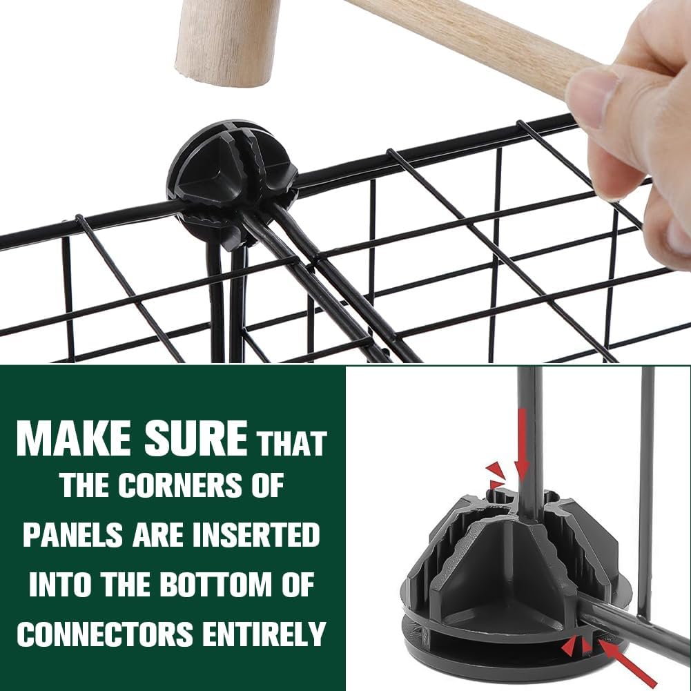 16-Panel Modular Metal Small-Animal Playpen with Door