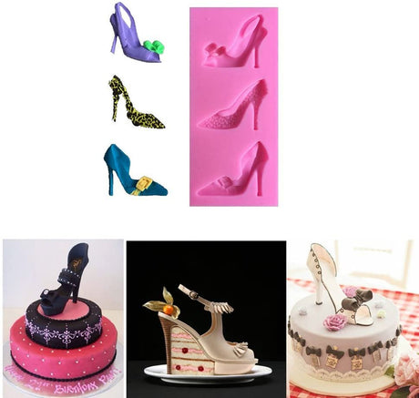 Silicone High-heel Shoes Design Fondant