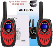 Retevis RT628 Kids Walkie Talkies 8 Channel FRS Toy for Kids Uhf FRS 2 Way Radio Toy(Red, 2 Pack)