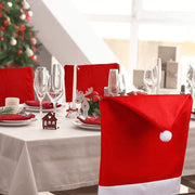 6-Pack Santa Hat Christmas Dining Chair Covers