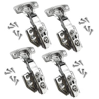 4-Pack 304 Stainless-Steel Soft-Close Full-Overlay Cabinet Hinges