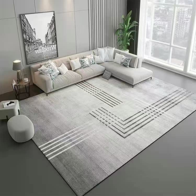 Modern Abstract Washable Short-Pile Area Rug