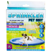 Blue 1 m Inflatable Dog Sprinkler & Splash Mat with Anti-Slip Pad
