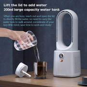 6-Speed USB Misting Desk Fan with 7-Colour Light