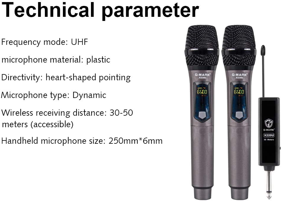 G-MARK X220U Rechargeable UHF Wireless Microphone