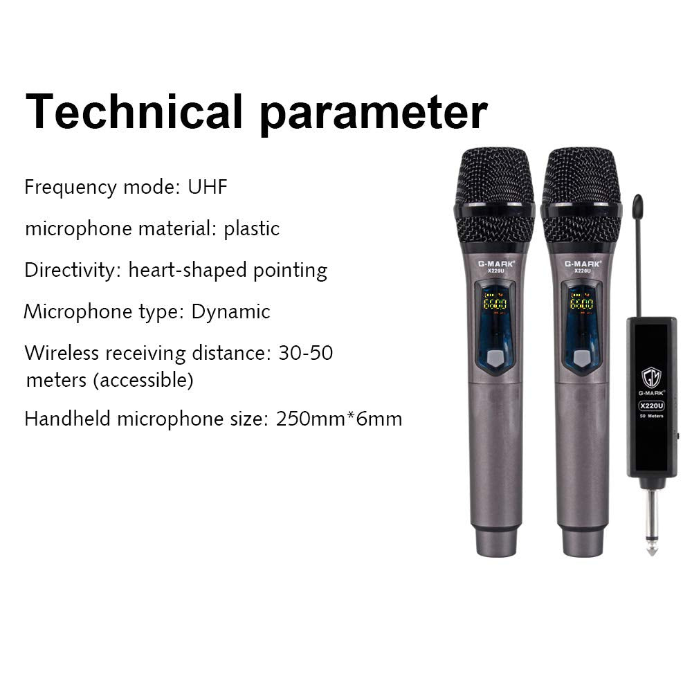 G-MARK X220U Rechargeable UHF Wireless Microphone