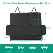 Water-Resistant Rear Dog Car-Seat Cover with Seat Belt