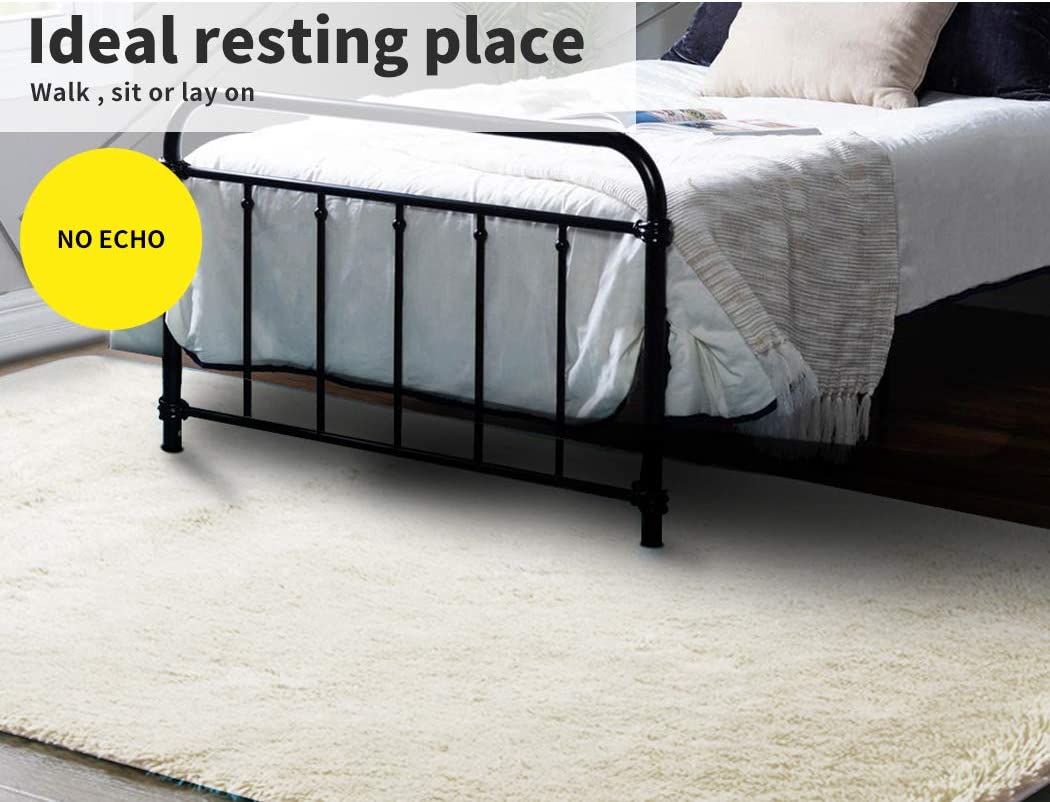 160 × 230 cm Cream Marlow Shag Area Rug