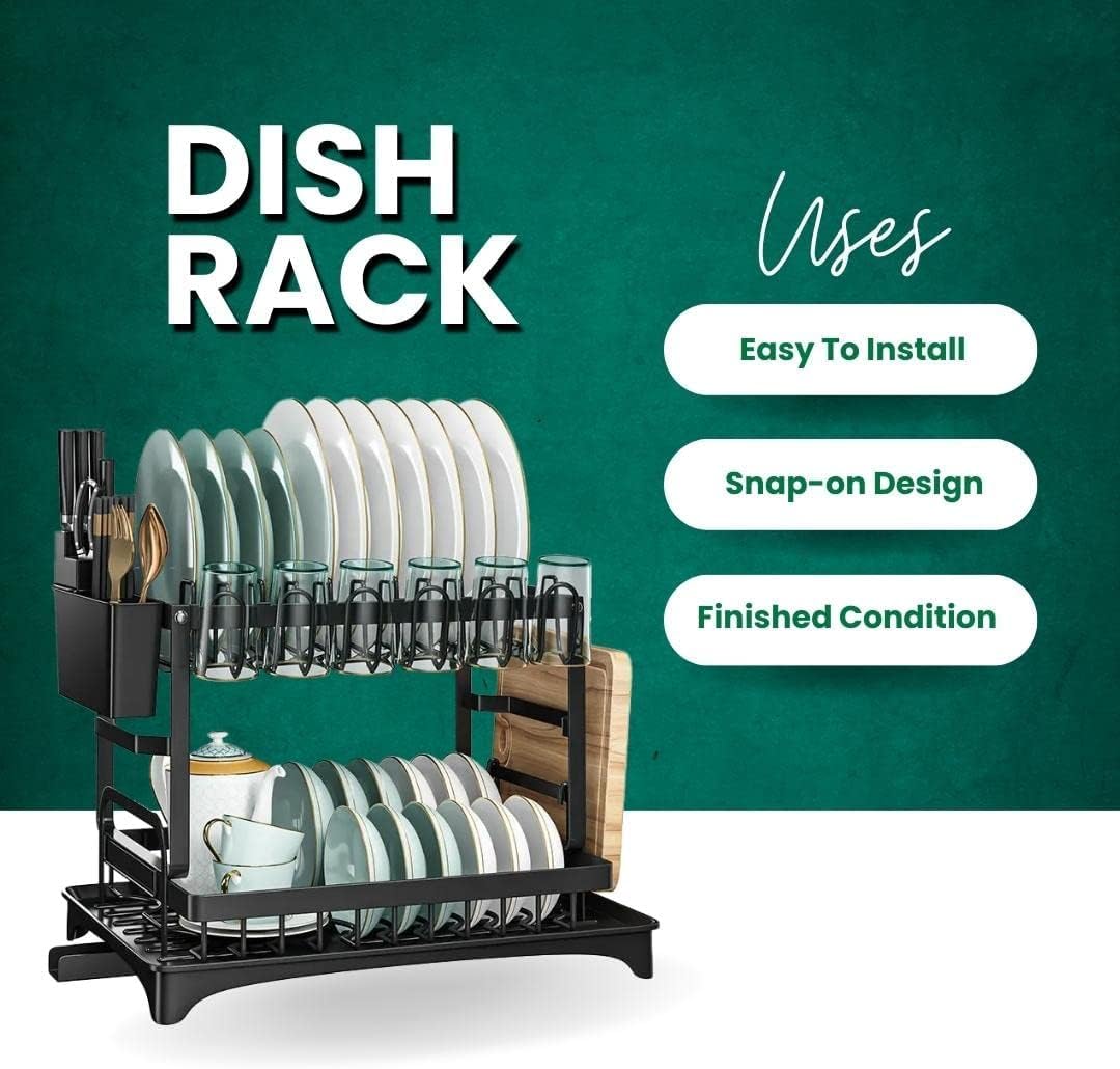 Kitchen Storage Rack, Multifunctional Dish Rack, Tableware Storage Rack, Tableware Drain Rack, Kitchen Utensil and Dish Storage, Chopstick Storage, Knife Holder, Cup Holder