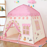 Princess Castle Play Tent Kids Teepee Tent Large Children Playhouse Oxford Fabric Children Playhouse for Indoor Outdoor with Carry Bag Portable Playhouse Boys & Girls Birthday Gift