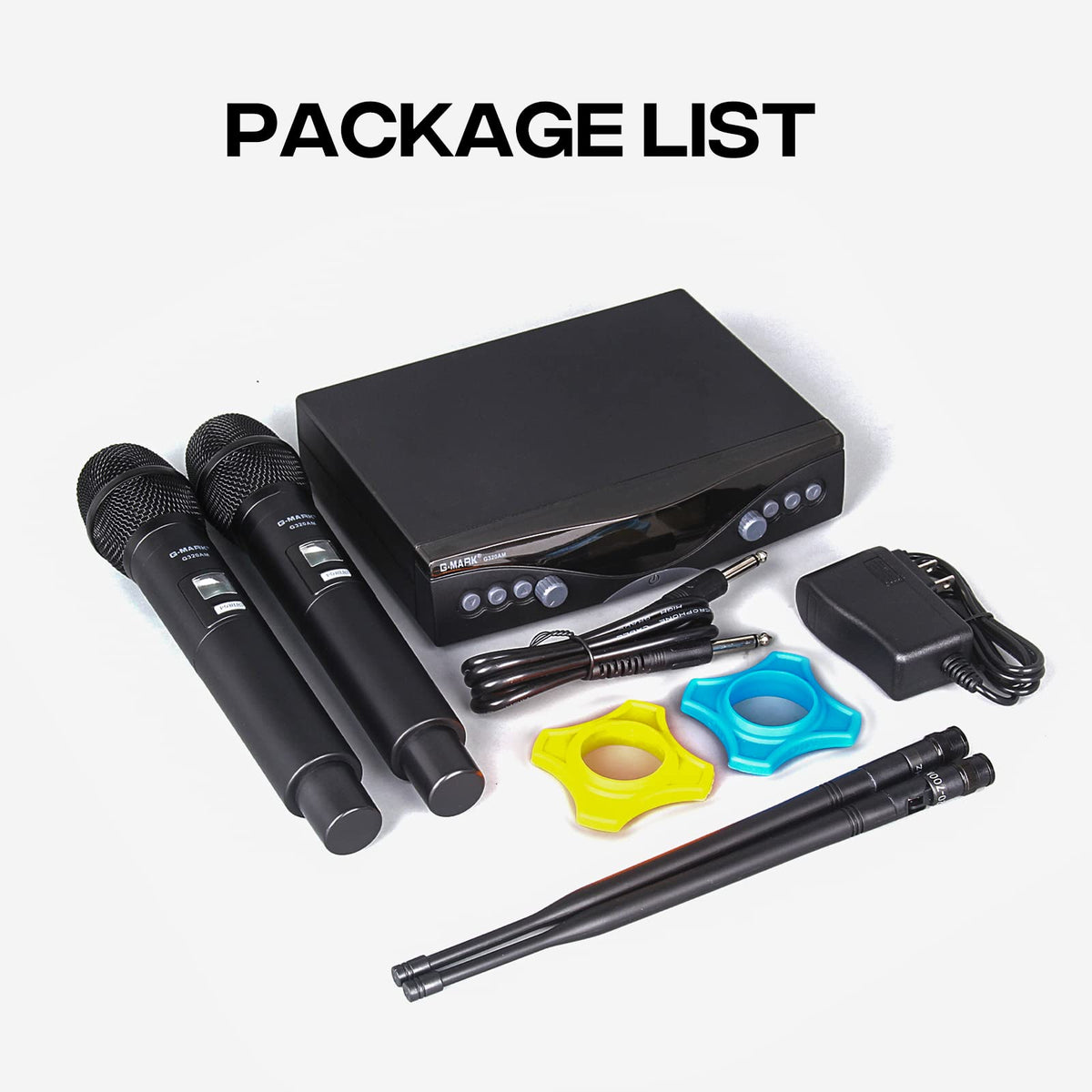 G-MARK Dual-Channel UHF Wireless Microphone System