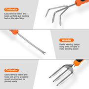 7-Piece Stainless-Steel Garden Tool Set with Tote