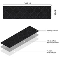 76 × 20 cm Black Adhesive Stair Treads – 15 Pack