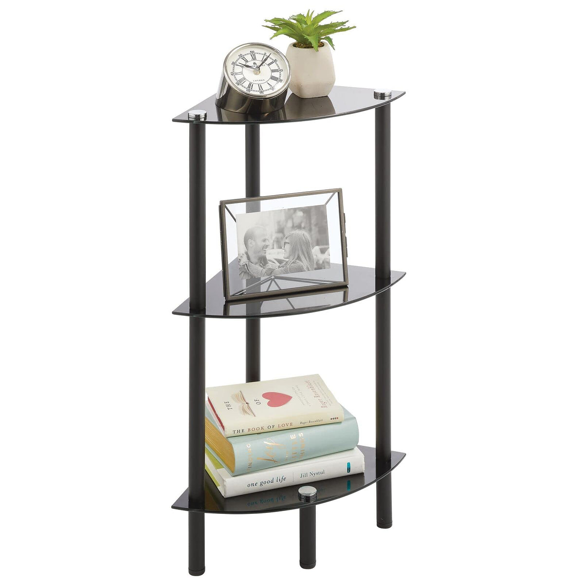 3 Tier Open Glass Shelves