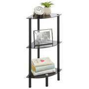 3 Tier Open Glass Shelves