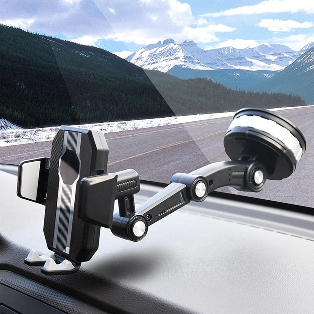 Adjustable Suction Car Phone Mount with Telescopic Arm