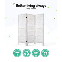 3-Panel Paulownia Wood Folding Room Divider