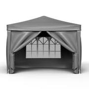 Gazebo Outdoor Camping Wedding Tent Side w/Wall & Window Folding Canopy