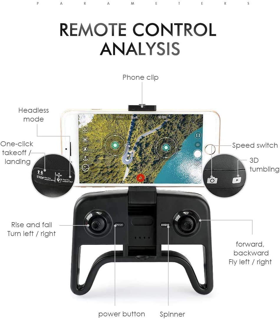 B-Qtech Drone with Dual Camera, 4K HD Self-Driving WiFi Optical Flow RC Quadcopter for Adults & Kids & Beginners