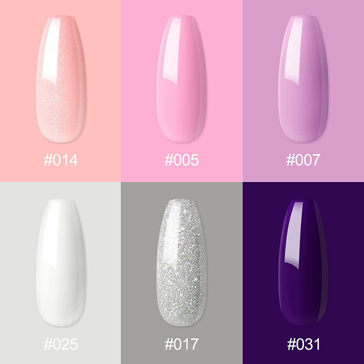 Gel Nail Polish Kit with UV Light Starter Kit 6 Colors Soak Off 7ml Gel Nail Polish Set with Base and Top Coat 6W Protable UV LED Lamp for Nails Nail Art Decorations Manicure Tools Set for Home DIY Nail Salon