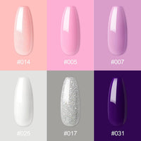 Gel Nail Polish Kit with UV Light Starter Kit 6 Colors Soak Off 7ml Gel Nail Polish Set with Base and Top Coat 6W Protable UV LED Lamp for Nails Nail Art Decorations Manicure Tools Set for Home DIY Nail Salon