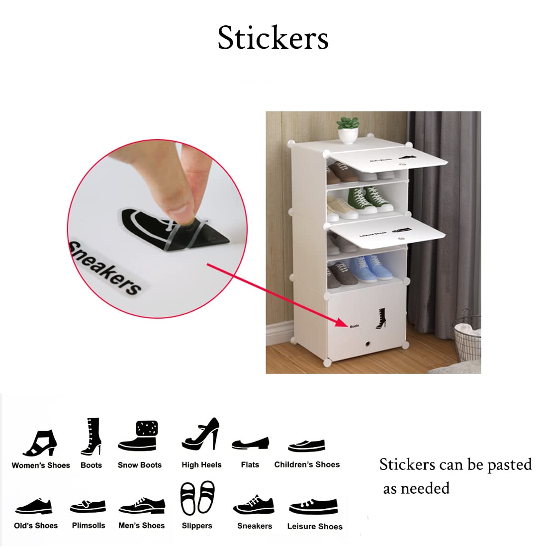 2 × 6 Modular Shoe Cabinet with Hooks – Up to 24 Pairs