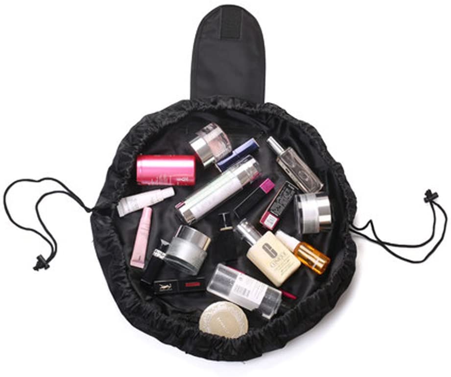 68 × 57 cm Black Drawstring Makeup & Toiletry Bag