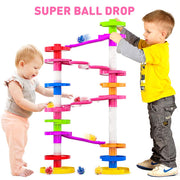 Super Ball Drop Toy, Extra Large Size Activity Tower with Ball Ramp Bridge for Educational and Fun Activity for Toddlers and Children of All Ages - Go, Play Stack and Roll