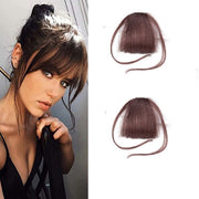 Dark-Brown Clip-In Fringe with Side Sections