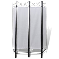 160 × 180 cm 4-Panel Folding Room Divider – White