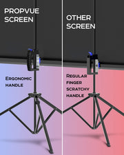 Projector Screen with Stand 60 inch - Indoor and Outdoor Projection Screen for Movie or Office Presentation - 16:9 HD Premium Wrinkle-Free Tripod Screen for Projector with Carry Bag and Tight Straps