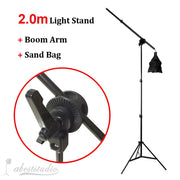3-Softbox Continuous Lighting Kit with Boom Arm