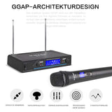G-MARK G210V Wireless Microphone Set Wireless Microphone Professional 2 Channel Karaoke Microphone for Party Singing in The Church