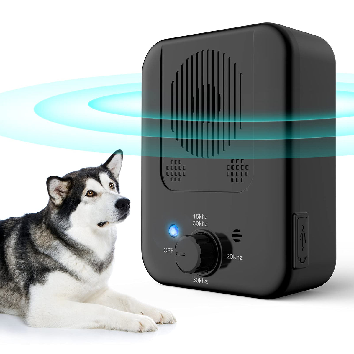 Stop Dog Barking Device, Automatic Anti Barking Devices for Dogs 33 FT, Ultrasonic Rechargeable Waterproof Dog Barking Control Deterrent Stopper Dog Training Tool Indoor/Outdoor Safe for Most Dogs