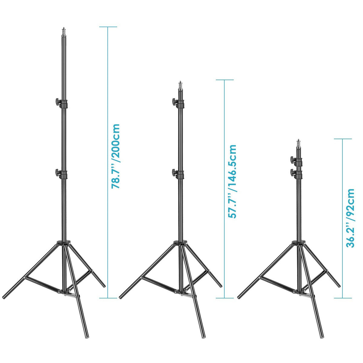 NEEWER 2 Pieces Bi-color 660 LED Video Light and Stand Kit Includes:(2)3200-5600K CRI 96+ Dimmable Light with U Bracket and Barndoor and (2)75 inches Light Stand for Studio Photography, Video Shooting