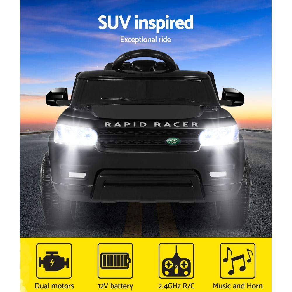 RIGO Kids Ride On Car RANGE ROVER Licensed Inspired Toy Car Remote Control-Black
