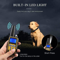 Dog Training Collar with Remote Control,100% IPX7 Waterproof Rechargeable Electric Train Collar with LED Light/Beep/Vibration/Shock Modes, Dog Pet Anti Bark E-Collar for Small, Medium, Large Dogs (1 Remote + 2 Receiver)