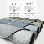 40 × 60 cm Grey Oval Quick-Dry Bath Mat
