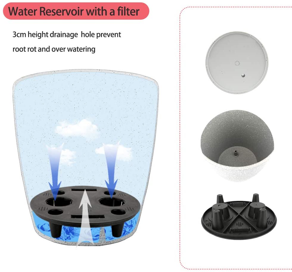 Garden Resin Planter Sandstone Touch Set of 3