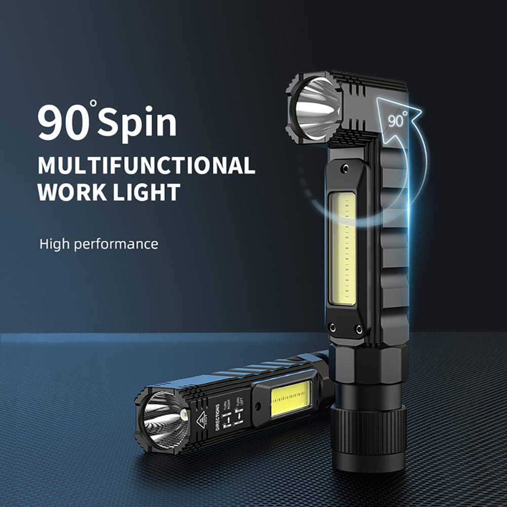 USB Rechargeable Right-Angle Work Light with Magnet