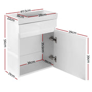 40 cm Wall-Hung Bathroom Vanity with Ceramic Basin