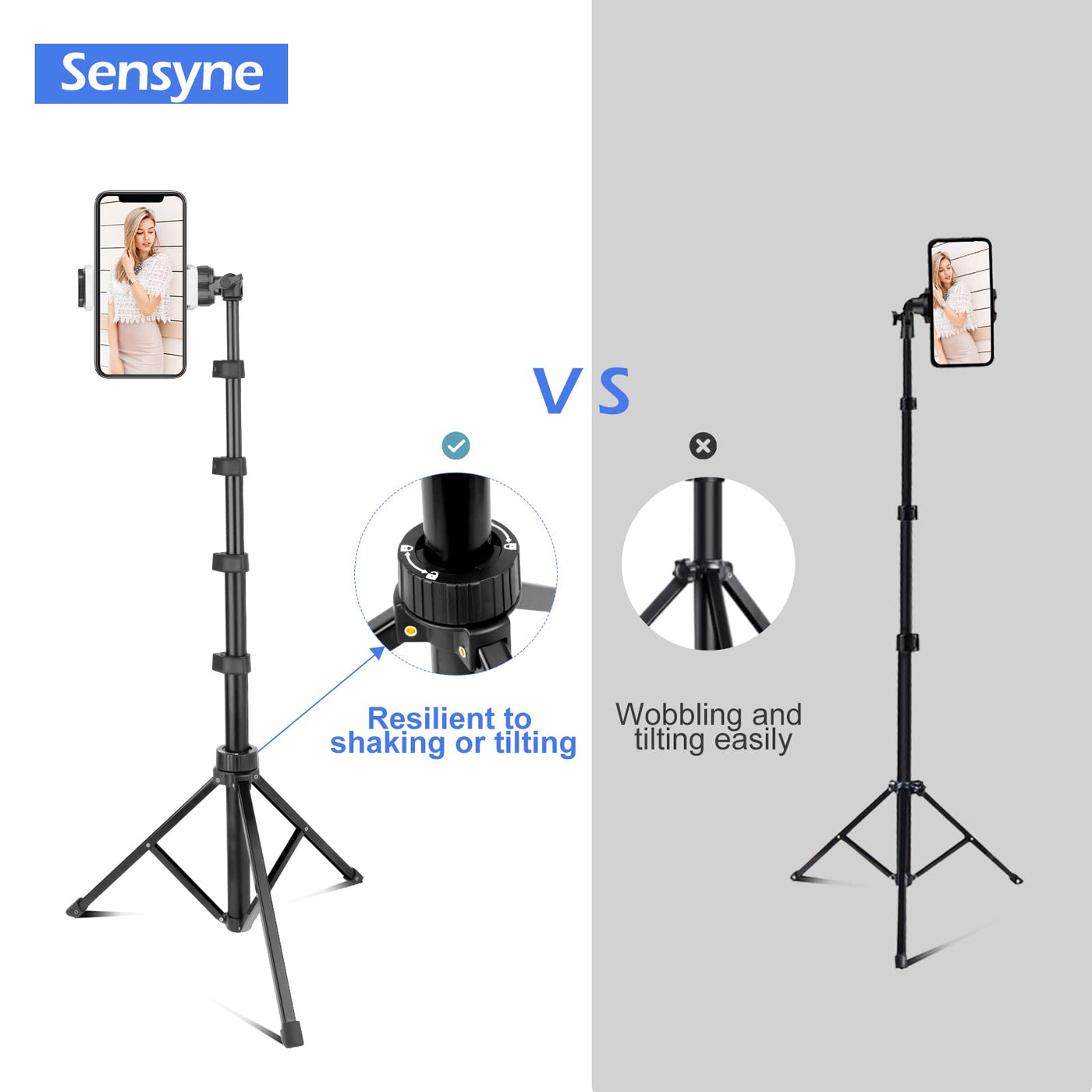 Sensyne 157 cm Selfie Stick Tripod with Wireless Remote