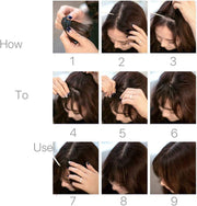 Dark-Brown Clip-In Fringe with Side Sections