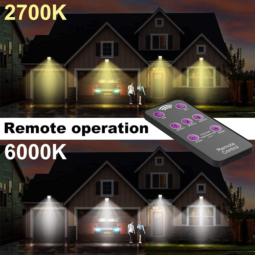 48 LED Waterproof Solar Security Lights with 3 Modes and Colour Temperature Adjustment