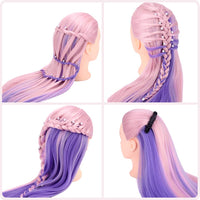 29-Inch Pink & Purple Synthetic Training Head with Clamp