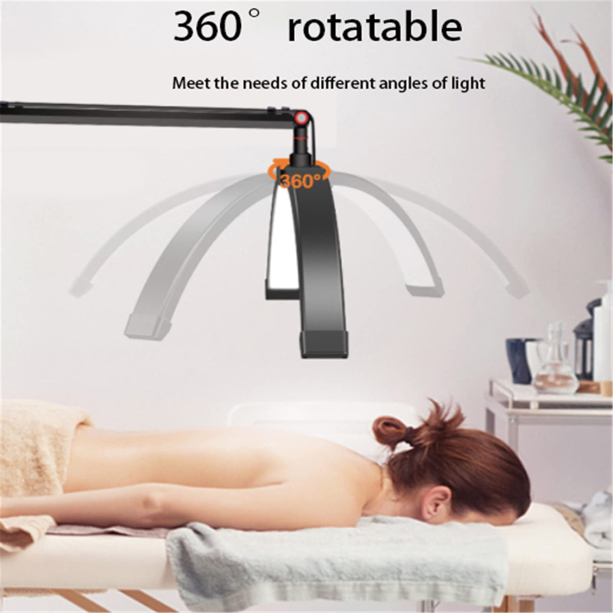 Led Half Moon Lash Light for Lash Extension,Beauty Desk Lamp,lash Lamp with Color Dimmable,U-Shaped Lashes Lights for Lash Extensions Skincare Facial Salon Eyebrows Makeup,30W
