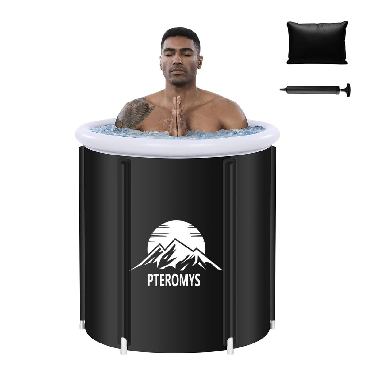 75 × 75 cm Portable Hot & Cold Soaking Tub with Lid