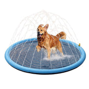 Blue 1 m Inflatable Dog Sprinkler & Splash Mat with Anti-Slip Pad