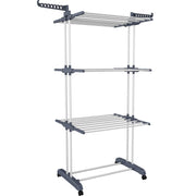 Four-Tier Folding Clothes-Drying Rack with Wheels